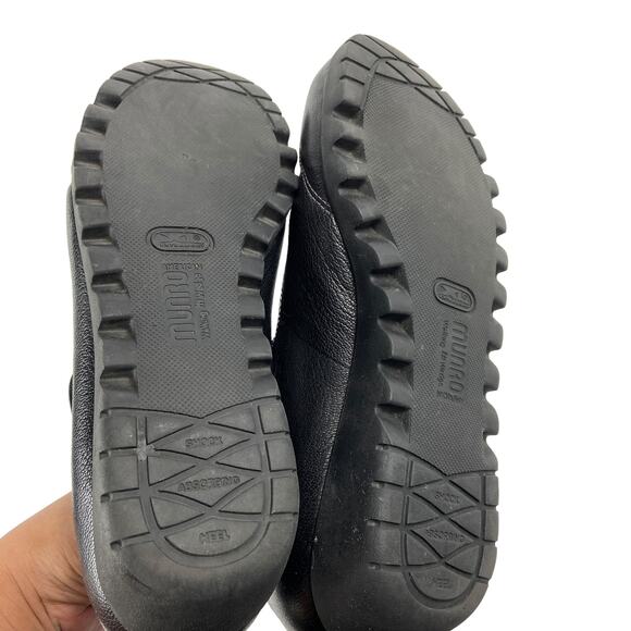 Munro Mary Jane Black Leather Shoes Size 10W - Picture 5 of 5